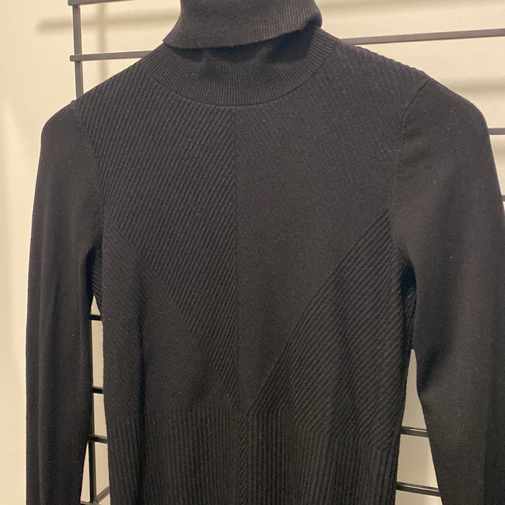 Whbm black ribbed turtle neck - Picture 2 of 6